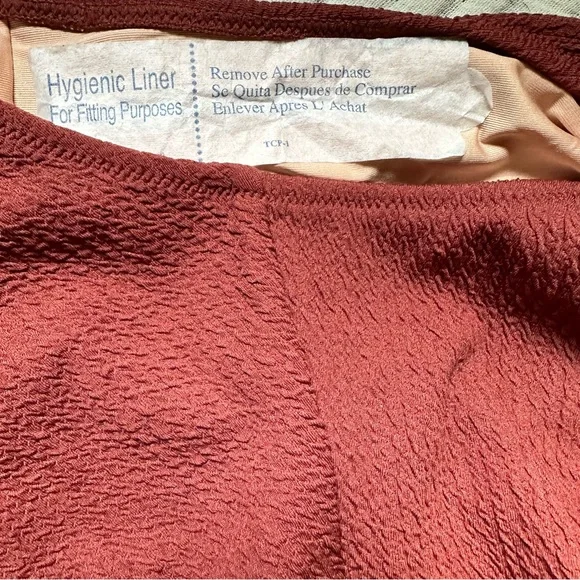 J.Crew One Piece Textured Swimsuit Rust NWT Size 8 - Picture 7 of 7